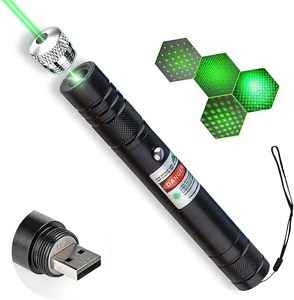 Lampe torche verte rechargeable haute puissance en gros avec torche tactique longue portée réglable et pointeur laser - Product Image 1