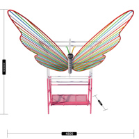 Chaise suspendue papillon en fibre de verre et acier, capacité 500 kg, équipement de jeux populaire pour intérieur/extérieur