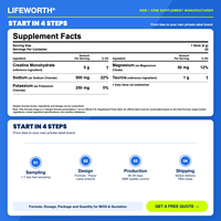 LIFEWORTH Poudre d'électrolytes sans caféine au citron et au lime, en sachets, 20 bâtonnets, soutien énergétique sportif, 8 g, 160 g