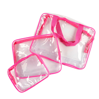 Mini sac de maquillage transparent Organisateur Petit sac en PVC transparent imperméable à fermeture éclair Sac cosmétique en plastique