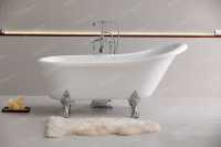 Baignoire autoportante ovale moderne de luxe en acrylique, écologique, pour trempage profond, avec drain, pour intérieur, familles