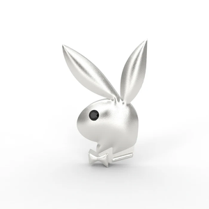 Colgante Icónico de Cabeza de Conejo Mate con Ojo de Circonita Negra, Cadena de Caja Noble, Joyería de Lujo de Alta Gama, Piezas de Diseño Atrevidas para Streetwear - Product Image 4