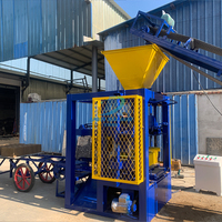 Machine à fabriquer des blocs de béton creux semi-automatique QT4-24, machine à fabriquer des pavés, machine à fabriquer des briques, prix bas en Chine pour l'Afrique