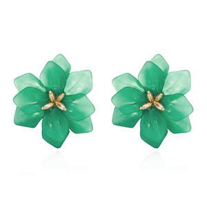 फैशनेबल ट्रेंडी रंगीन फूल के आकार के स्टड ईयररिंग्स - Product Image 4