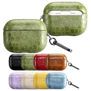 Funda Protectora para <span class=keywords><strong>AirPods</strong></span> de Apple de Cuarta Generación, Compatible con <span class=keywords><strong>AirPods</strong></span> Pro de Segunda Generación, Diseño de Piel de Cocodrilo en Color Caramelo Premium BP006 - Product Image 3