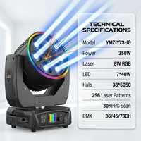 Lumière laser mobile STARRY 350W Bee Eye, animation laser RGB 8W, faisceau LED 7x40W, 19/73CH, éclairage de scène professionnel DMX512 pour DJ