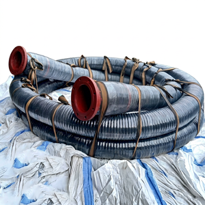Oil / Fuel Suction <b>Hose</b> Spiral Wire Reinforced NBR <b>Rubber</b> <b>Hose</b> with Red Flange Ends for Oil Fuel Suction - Product Image 1