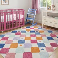 Tapis lavable imperméable et anti-salissures pour salon, chambre à coucher, table basse, canapé, tapis de sol lavable de style nordique minimaliste