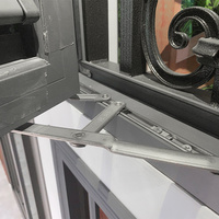 Fenêtre à persiennes en aluminium extérieure, fenêtre à battants en alliage d'aluminium, fenêtre à volets roulants, volets horizontaux, volets plantation