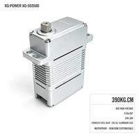 Moteur servo numérique sans balais XQ-POWER XQ-S9350D 390 kg, boîtier en aluminium CNC, engrenages en acier inoxydable, étanche, 30 V, pour robot industriel