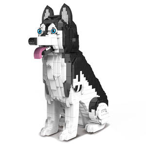 Masterpiece M23027 Schnauzer Husky Puppy Building <b>Blocks</b> Ornament Boys Girls Gift Assembly Building <b>Blocks</b> Toy - Product Image 1