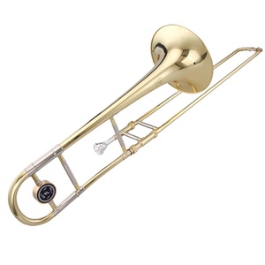 流行的bB色调金漆男高音长号，带黄铜铃铛 - Product Image 1