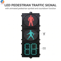 Feu de signalisation piétonnier 200 mm Semaforo conforme CE, à LED écoénergétique avec minuteur