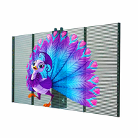 Vitrine de centres commerciaux, publicité LED mur vidéo intérieur P3.91 HD panneau couleur Transparent affichage LED