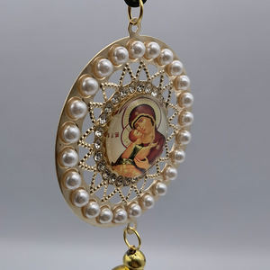 Liontin Mobil Kustom Terlaris dengan Liontin Yesus Madonna Religius Mutiara - Product Image 3