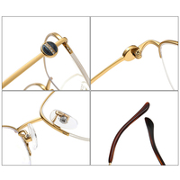 Gafas Semi sin montura de buena calidad, gafas de diseñador de visión pura, gafas de media especificación, gafas ópticas de titanio, monturas de gafas