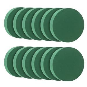 Espuma floral redonda verde, 10 unidades, para arreglos florales, decoraciones de Año Nuevo DIY - Product Image 1