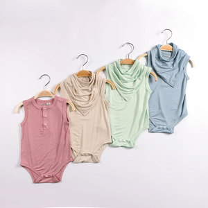 Barboteuse pour bébé en Fiber de bambou, prix d'usine, vente en gros, vêtements unisexes sans manches pour bébé - Product Image 2