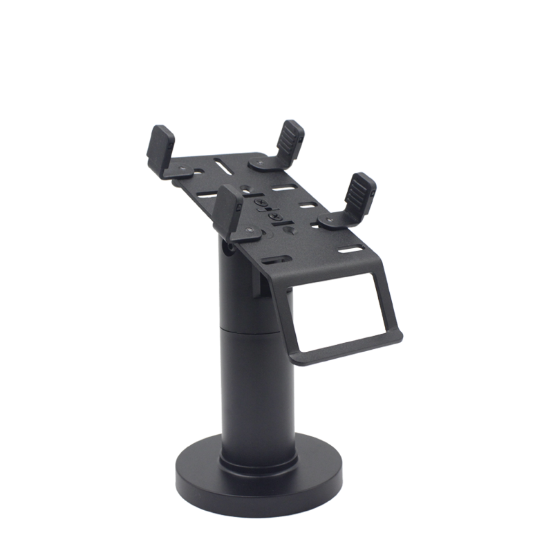 The new listing metal pos swivel credit card stand 270 degree rotation credit card terminal stand in pos system