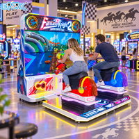 Machine d'arcade d'équitation, simulateur de course interactif pour 2 joueurs, équipement de jeu pour les centres d'arcade et d'amusement (FEC)