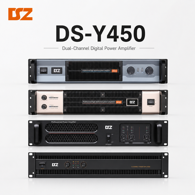 Class-D Professional 2-Channel 2U Power Amplifier 2*450W with Bridge Mode for Performance