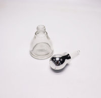 Bouteille d'huile de sérum de sortie d'usine bouteille d'huile essentielle en verre conique avec pompe à bouton-poussoir forme de cylindre emballage Premium