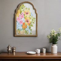 Peinture à l'huile sur toile encadrée, art mural décoratif, impression numérique abstraite nordique, peinture à la main, coloration de plantes et de fleurs, vente en gros
