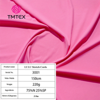 Muestra Gratuita de Tela Elástica para Ropa Deportiva de Yoga, 75% Nailon, 25% Elastano, Tela de Punto Lisa para Niños y Niñas