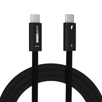 Câble USB-C Thunderbolt 3/4 en alliage d'aluminium 40 Gbit/s 1M 8K 240W à charge rapide pour iPhone 17/16/15 Pro Max MacBook iPad Hub de voiture et station d'accueil