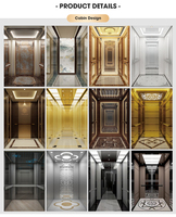Ascenseur panoramique en verre pour deux passagers, ascenseur intérieur avec machine de traction