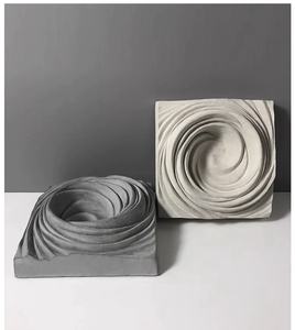 Handcrafted Modern Industrial Style Cement <b>Ashtray</b> with Vortex Design Creative Home Decor Item - Product Image 3