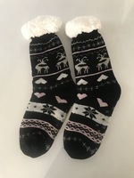 Chaussettes d'hiver en laine mérinos pour femmes, épaisses, antidérapantes, de haute qualité, avec motifs personnalisés variés, taille unique, vente en gros, promotion exceptionnelle
