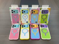 Étui Magnétique Couleurs Vives pour iPhone 18 17 16 15 Pro Max – Coque Luxe Mate Magnétique – Fundas Capa Para Celular Carcasas