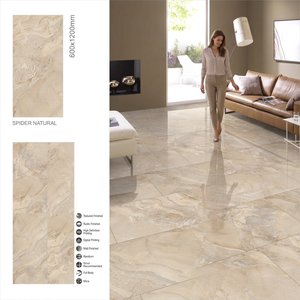 Modern Travertino Beige Polished GVT Porcelain Tiles 600x1200mm Indoor Floor <b>Wall</b> Tiles India Design - Product Image 5