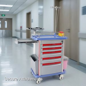 Chariot médical sécurisé pour le stockage <span class=keywords><strong>de</strong></span> produits narcotiques, conception Keling Medical avec système <span class=keywords><strong>de</strong></span> double verrouillage pour la sécurité des pharmacies et des salles d'hôpital - Product Image 3