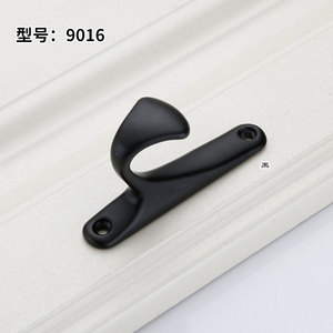 Modern Minimalist Black Aluminum <b>Coat</b> <b>Hook</b> Wall Mounted Rust Resistant <b>Single</b> <b>Hook</b> For Door Window Use - Product Image 3