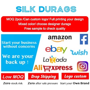 Vente en gros et <span class=keywords><strong>livraison</strong></span> <span class=keywords><strong>rapide</strong></span> de cheveux en soie avec logo personnalisé <span class=keywords><strong>durag</strong></span> turban bas en satin quantité minimale de commande durags pour hommes - Product Image 6