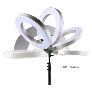 FOSOTO CY-R50L <span class=keywords><strong>18</strong></span> <span class=keywords><strong>pouces</strong></span> photographique anneau lumière avec trépied et support de téléphone pour le Maquillage TikTok Youtube Vidéo lumière - Product Image 4