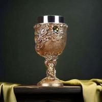 Chope à bière personnalisée style rétro dragon chinois, nouveau modèle, en résine 3D en relief et acier inoxydable, pour cadeaux de fête