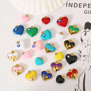 จี้รูปหัวใจสแตนเลส ดีไซน์หยดน้ำ สำหรับทำเครื่องประดับ DIY สร้อยคอ ต่างหู ขายส่ง - Product Image 1