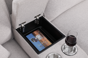 L-Shape Modular <b>Convertible</b> Sectional Sofa Set with Ottoman Metal Legs Memory Foam Filling - Product Image 3