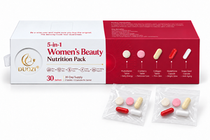 DUOZI Pack Beauté Nutritionnel 5-en-1 pour Femmes avec Comprimés de Collagène, Glutathion et Pépins de Raisin pour Éclaircir la Peau - Product Image 6