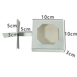 <span class=keywords><strong>Mini</strong></span> boîte cadeau en carton rigide recyclable à 4 compartiments pour chocolat, bonbons, macarons, cadre photo et emballage de bougies - Product Image 4