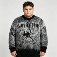 Pull en maille personnalisé pour homme, col ras du cou, jacquard à lettres, côtelé, manches longues – Fournisseur d'usine