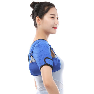 Shoulder Support Blue Breathable Chloroprene Rubber Unisex Upper Arm Rehabilitation Joint Locking Protector - Product Image 1