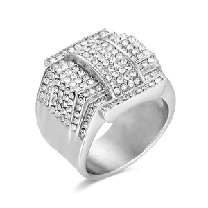Anéis de Dedo Góticos Masculinos em Aço Inoxidável 316 Banhados a Ouro 18k com Zircônia, Joias de Casamento da Moda, Tamanho 6 - Product Image 5