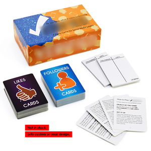 Naipes de papel impresos con logotipo personalizado de alta calidad para juegos para fiestas y puentes, incluye caja de regalo - Product Image 2