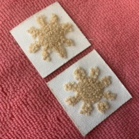 Écusson de broderie en chenille de coton avec logo coeur personnalisé, insigne de serviette de broderie à repasser en chenille pour sweats à capuche