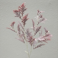 Plante artificielle réaliste en plastique, type Platycerium Corallifère, couleur Bourgogne, style européen, faite à la main, 81 cm, pour Noël