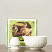 Ensemble de fouets à matcha dégradé de haute qualité, 5 pièces, style japonais, céramique écologique, grande capacité de 550 ml, outil à thé avec boîte colorée